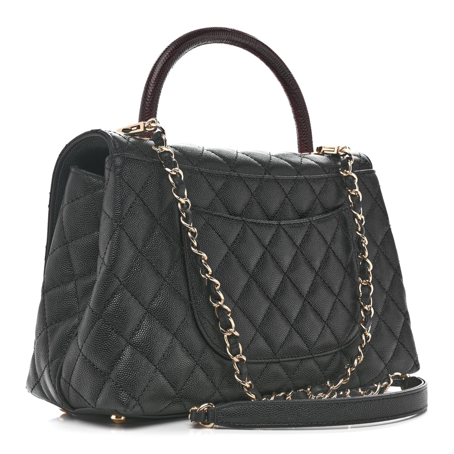 Chanel Caviar Quilted Small Coco Handle Flap Black