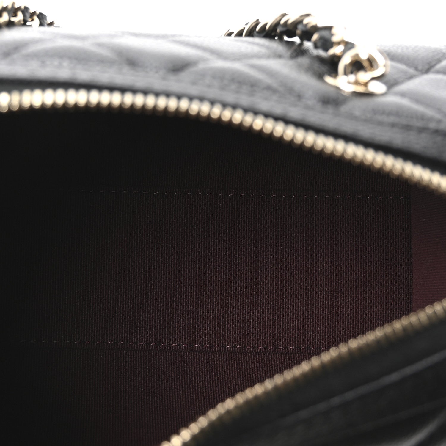 Chanel Caviar Quilted Barrel Purse With Chain  Black