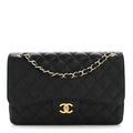 Chanel Caviar Quilted Jumbo Double Flap Black