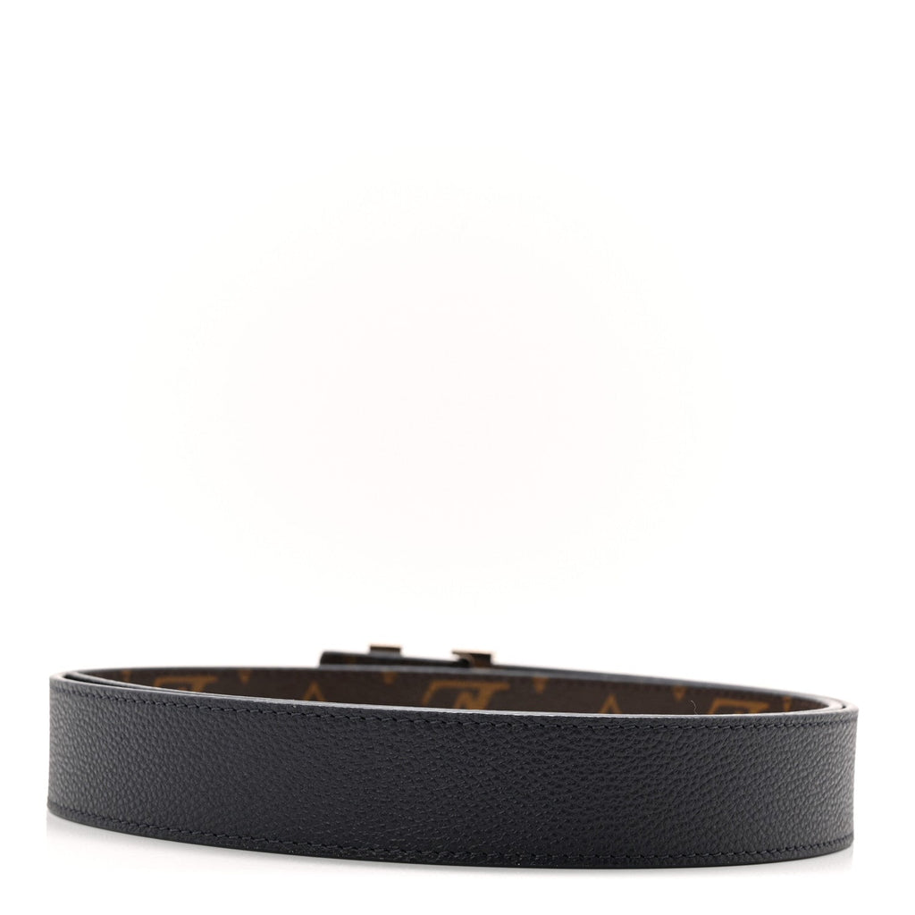 Louis Vuitton Calfskin Monogram 30mm LV Initiales Reversible Belt 80 32 Marine