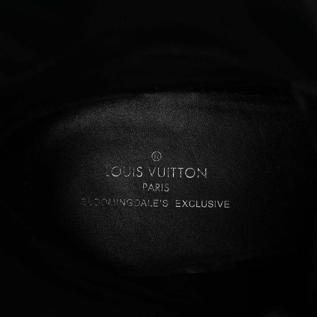 Louis Vuitton Suede Calfskin Mesh Logo Laureate Platform Desert Boots 37 Black