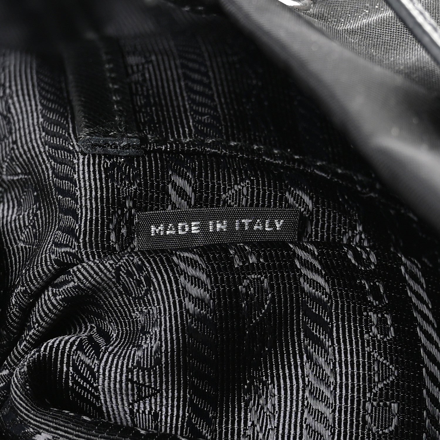 Prada Nylon Vela Saffiano Small Cinch Backpack Black