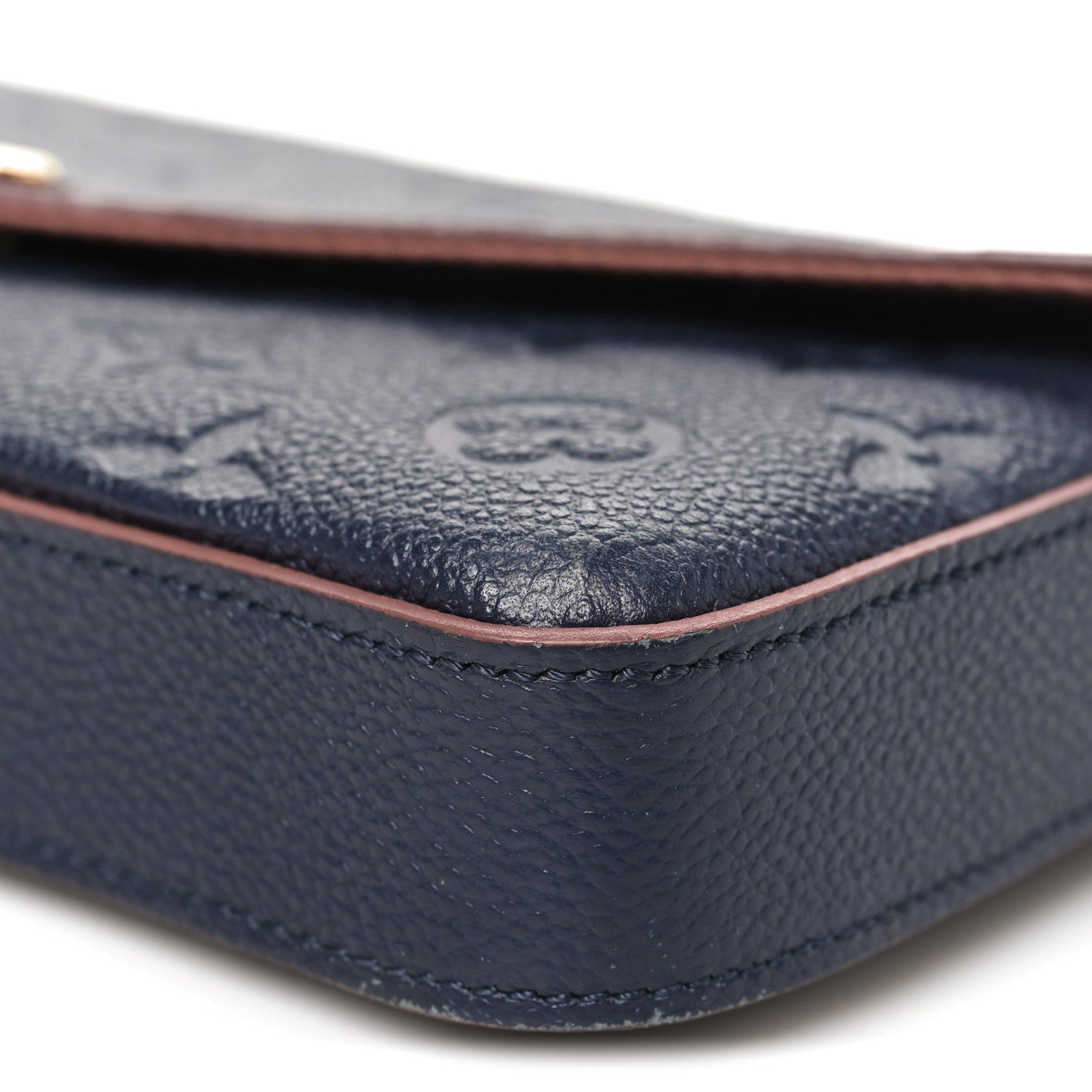 Louis Vuitton Empreinte Pochette Felicie Chain Wallet Marine Rouge