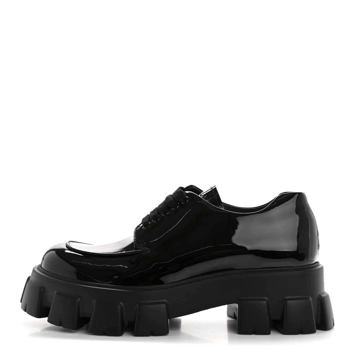 Prada Monolith 55mm Derby Loafers 8 Black