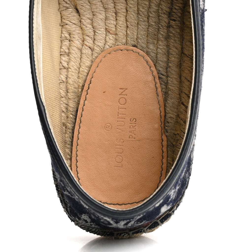 Louis Vuitton Monogram Denim Espadrille Flats 8.5 Blue