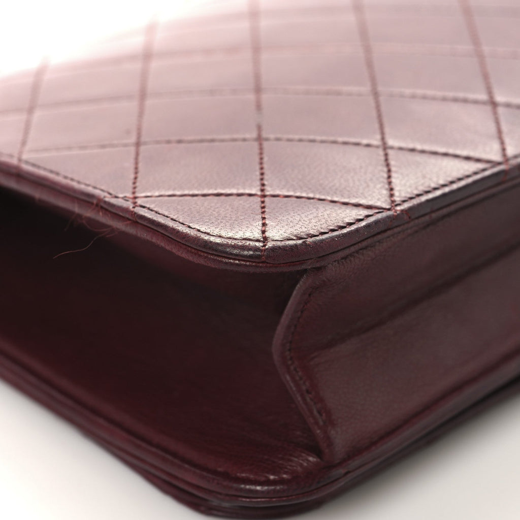 Chanel Lambskin Quilted Small Single Flap Bordeaux
