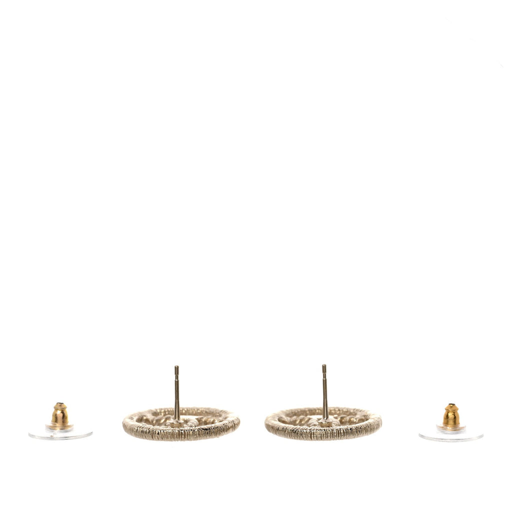 CC Round Rope Earrings Gold Gold