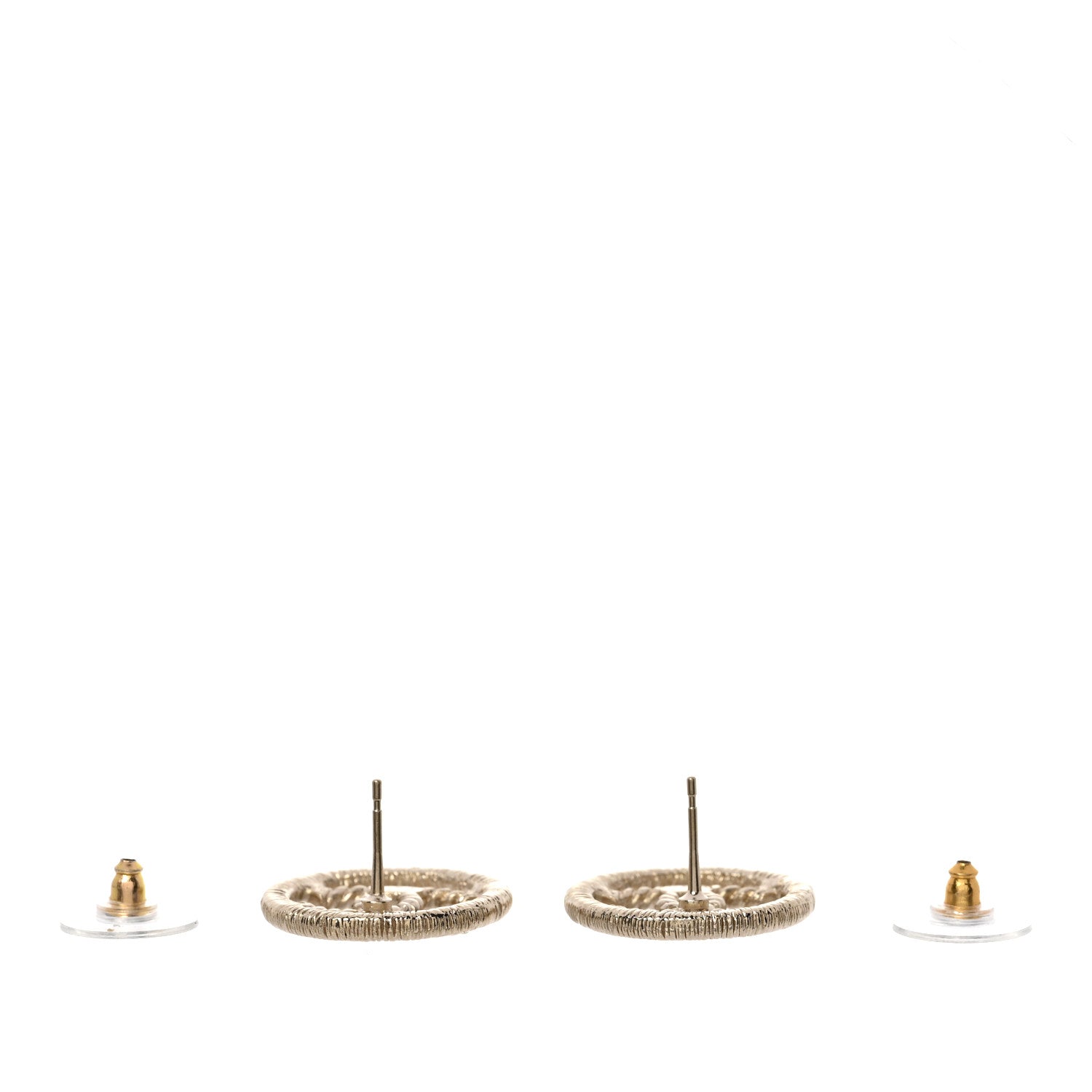 CC Round Rope Earrings Gold Gold