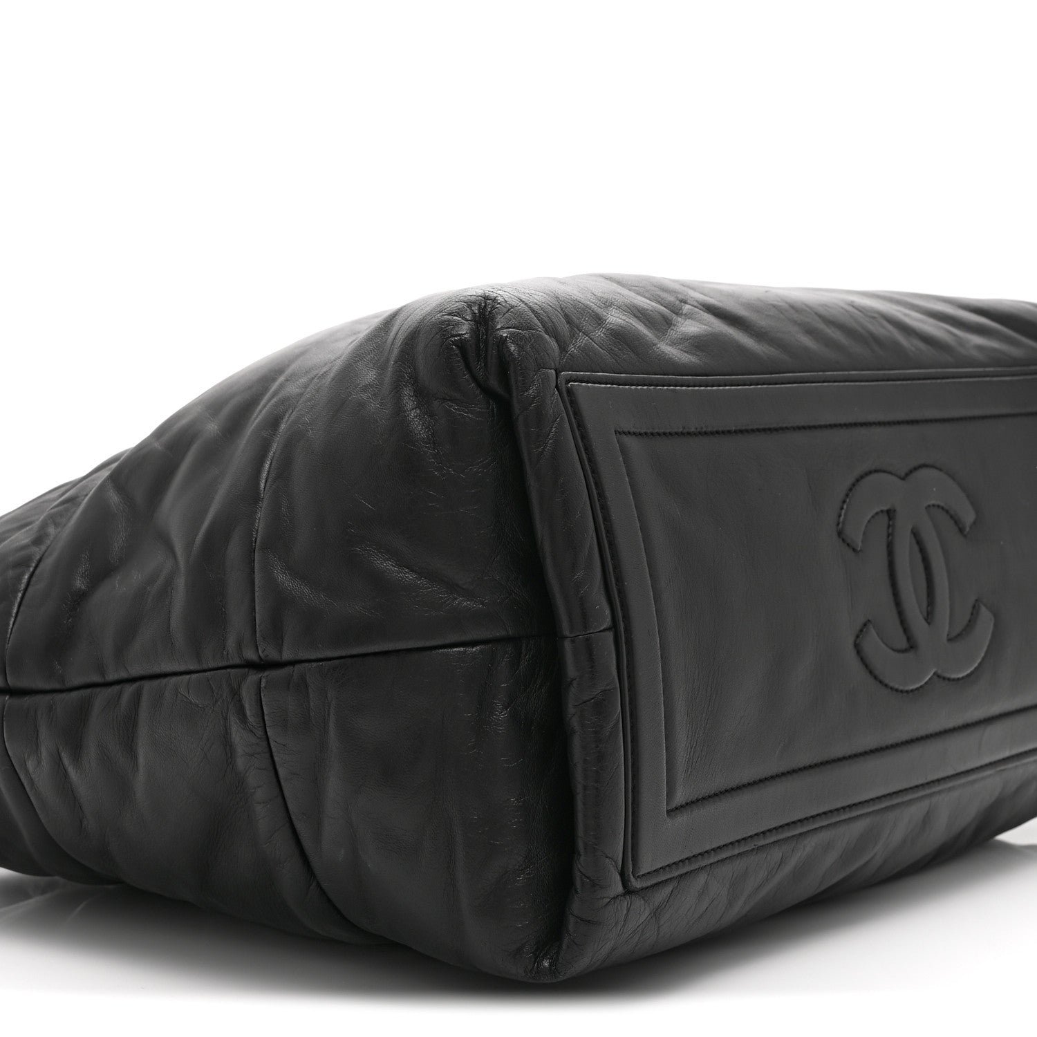 Chanel Lambskin Quilted Medium Coco Cocoon Reversible Tote Black