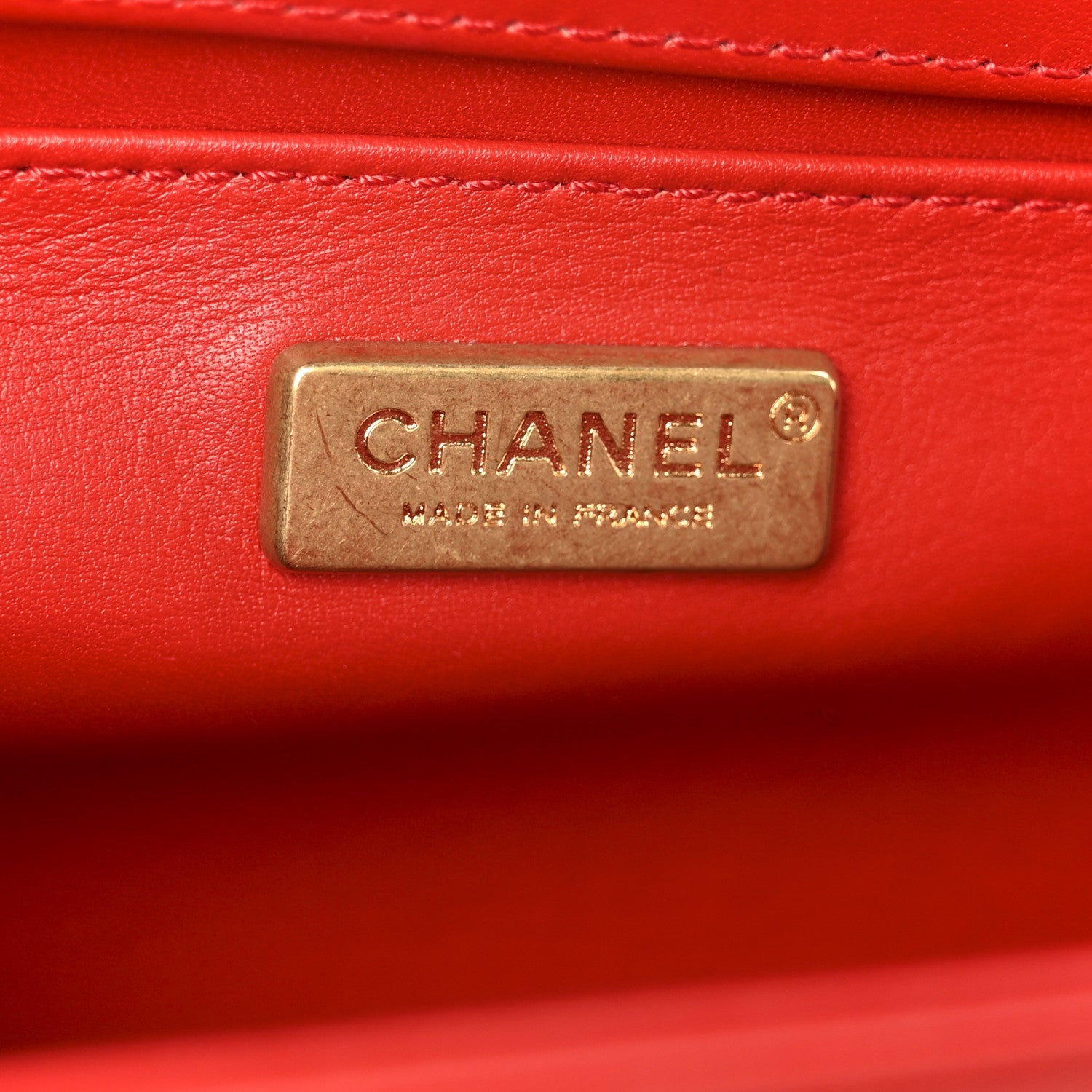 Chanel Snakeskin Medium Boy Flap Red