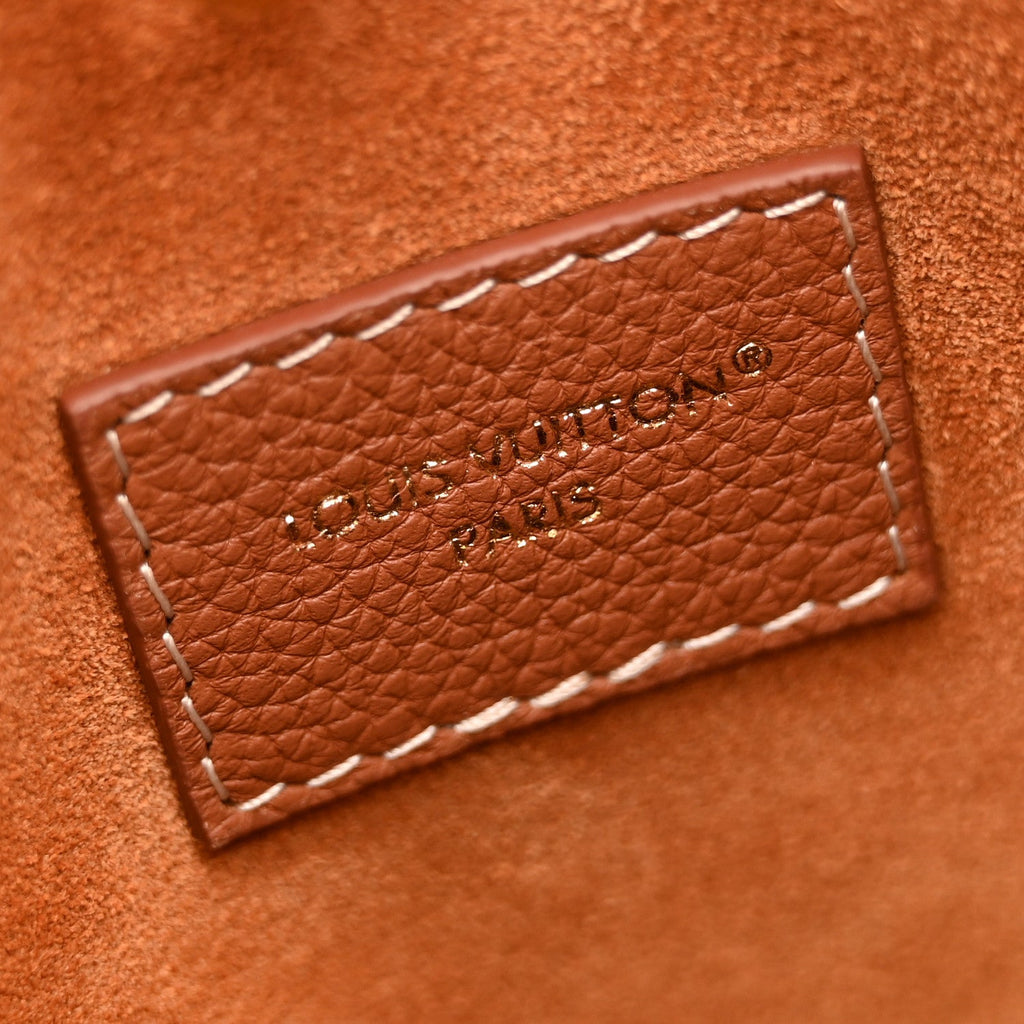 Louis Vuitton Grained Calfskin Low Key Hobo PM Cognac