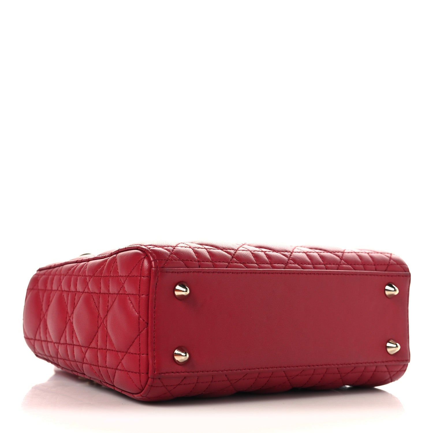 Christian Dior Lambskin Cannage Small My ABCDior Lady Dior Red