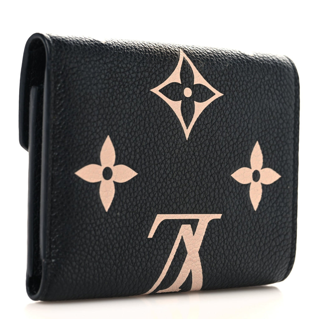 Louis Vuitton Empreinte Monogram Giant Victorine Wallet Black Beige