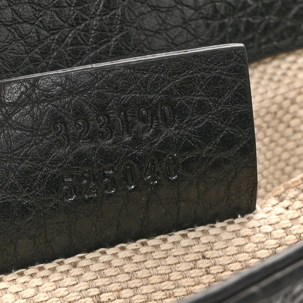 Gucci Pebbled Calfskin Small Soho Flap Crossbody Black