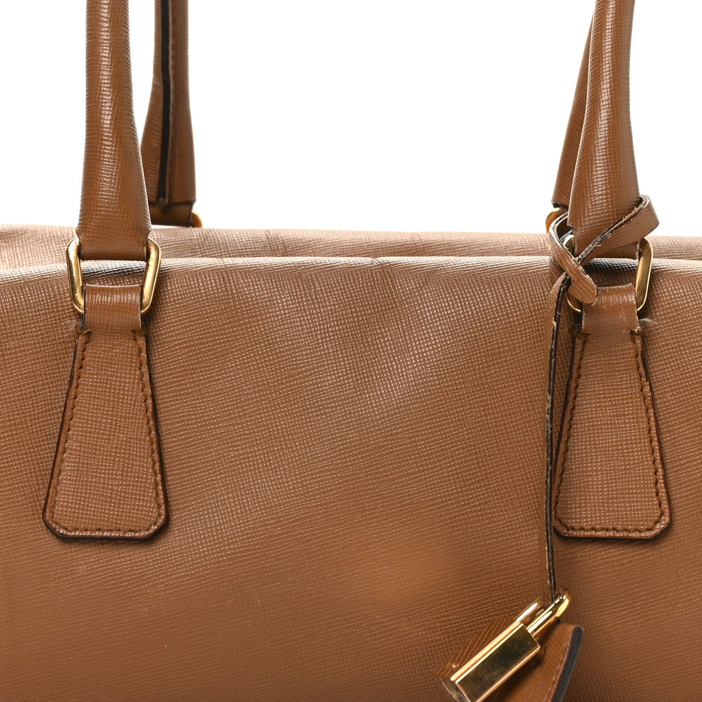 Prada Saffiano Rectangular Shoulder Bag Brown