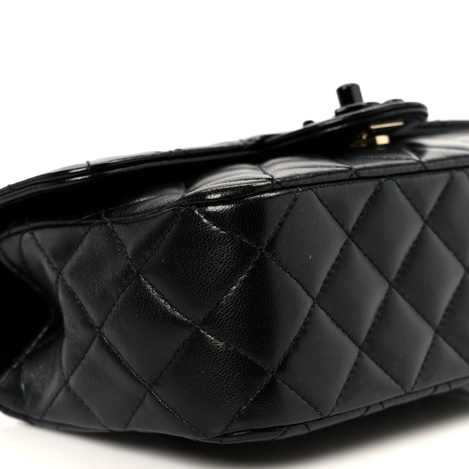 Chanel Lambskin Quilted Small Coco Pop Top Handle Flap So Black
