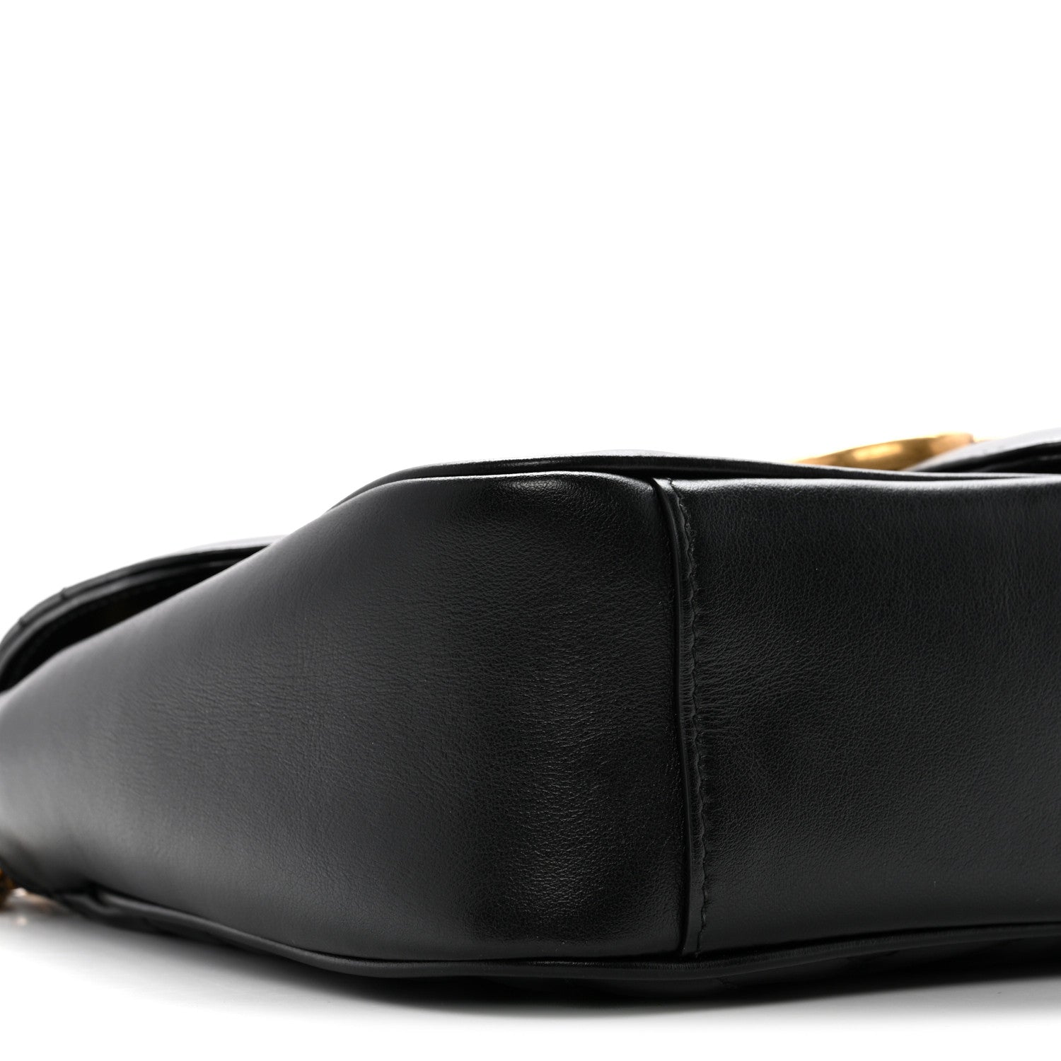 Gucci Calfskin Matelasse Small GG Marmont Shoulder Bag Black