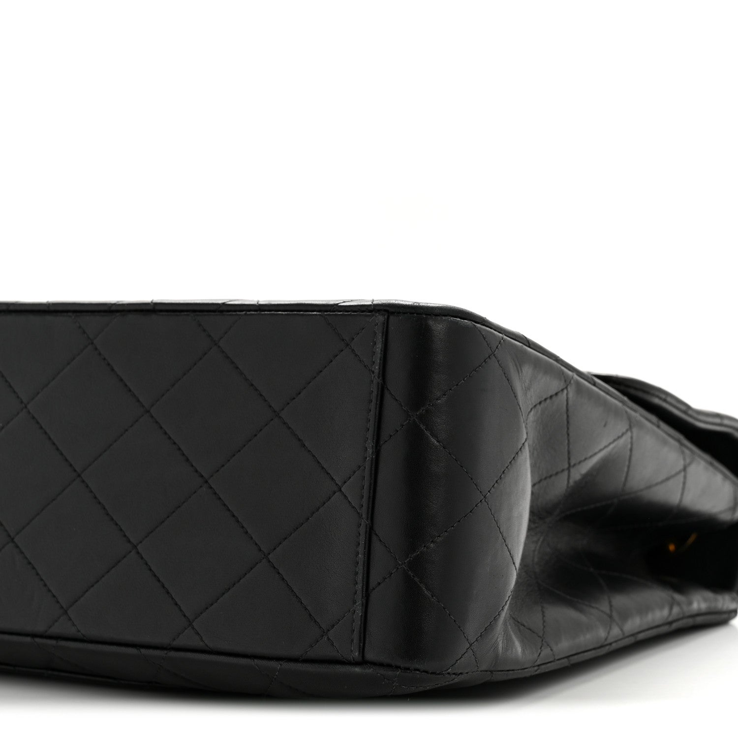 Chanel Lambskin Quilted XL Jumbo Single Flap Black