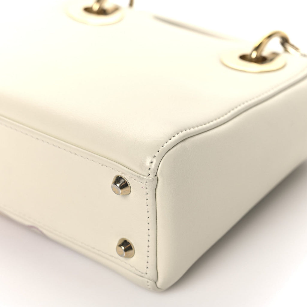 Christian Dior Calfskin Niki De Saint Phalle Dioramour Mini Supple Lady Dior White Multicolor