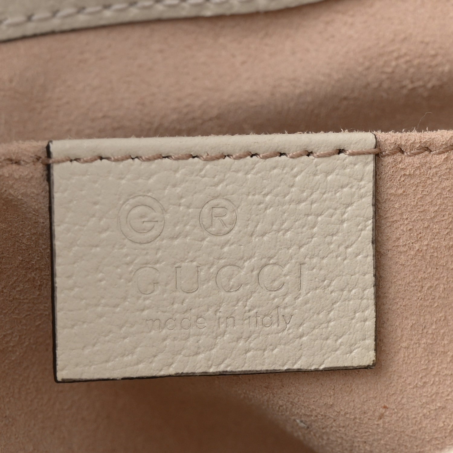 Gucci Glazed Textured Calfskin Web Small Ophidia Bucket Bag Mystic White