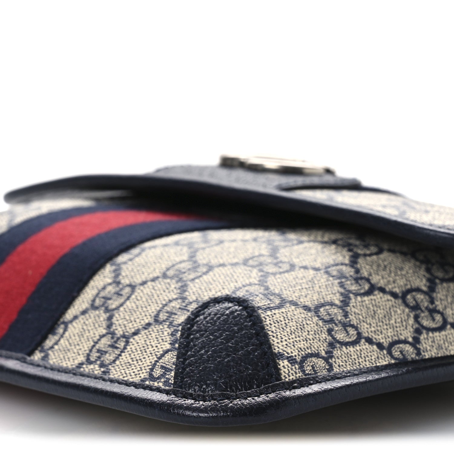 Gucci GG Supreme Monogram Web Small Ophidia Belt Bag 80 32 Beige Navy