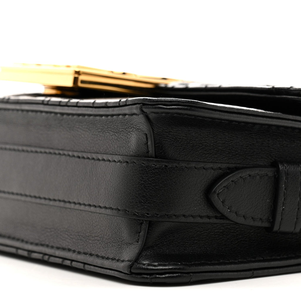 Christian Dior Calfskin Quilted All Over Miss Dior Flap Black