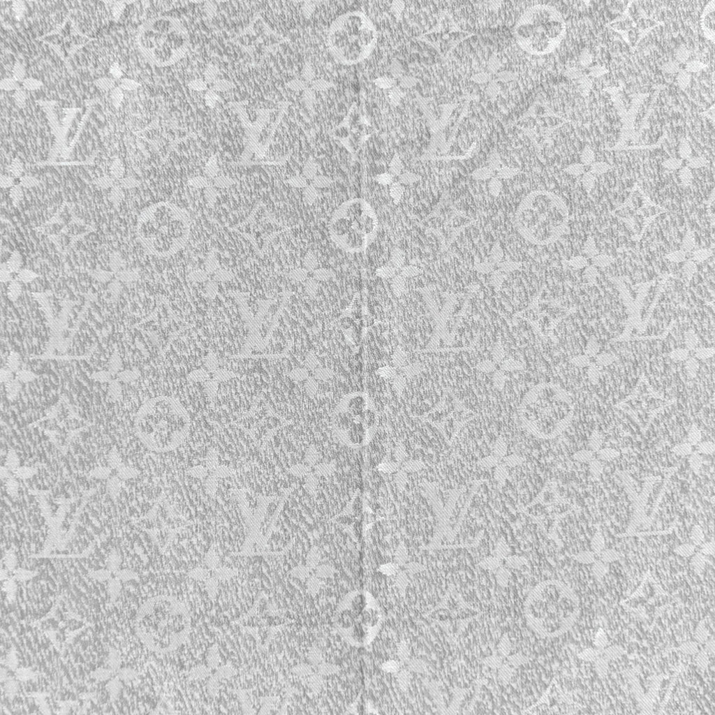 Louis Vuitton Silk Wool Monogram Infra Shawl Blue