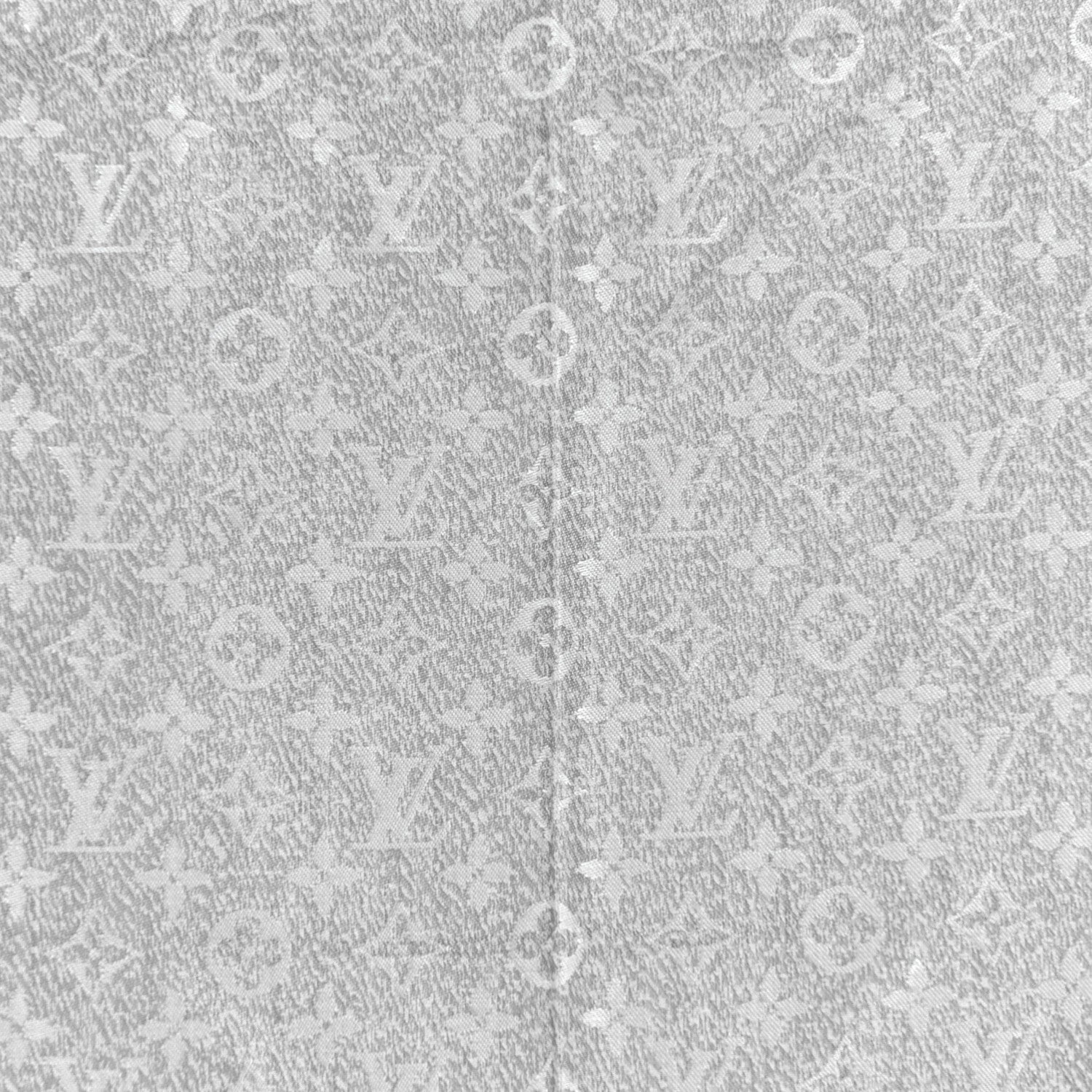 Louis Vuitton Silk Wool Monogram Infra Shawl Blue