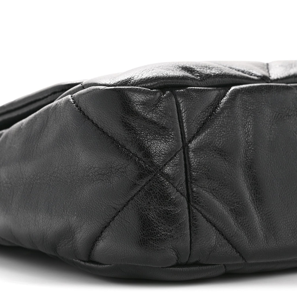 Chanel Goatskin Quilted Medium Chanel 19 Flap Black