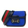 Gucci Casy Wool Azalea Calfskin Mini Horsebit 1955 Shoulder Bag Blue China
