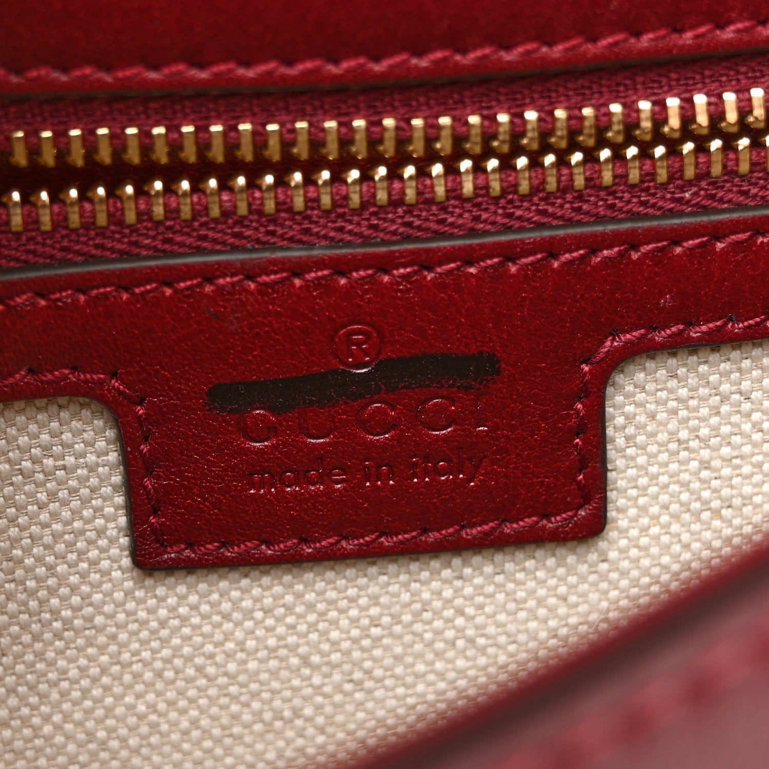 Gucci Roxy Calfskin Medium Blondie Top Handle Bag Rosso Ancora
