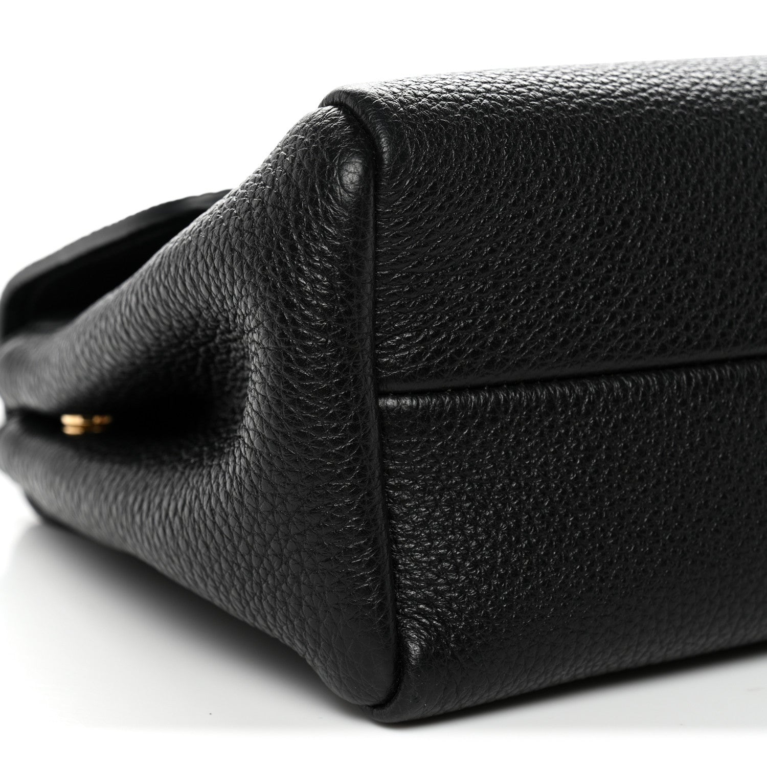 Prada Vitello Daino Soft Flap Shoulder Bag Black