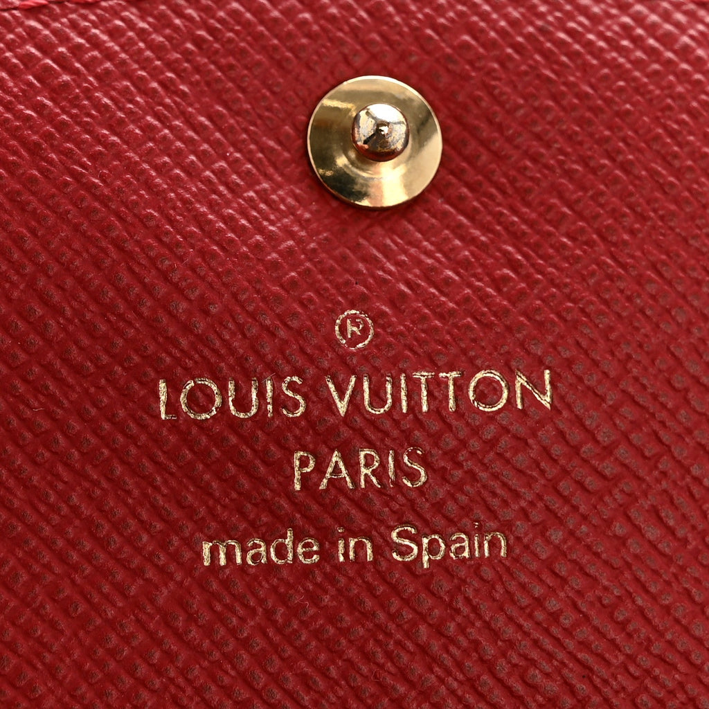 Louis Vuitton Damier Ebene Caissa Wallet Cherry