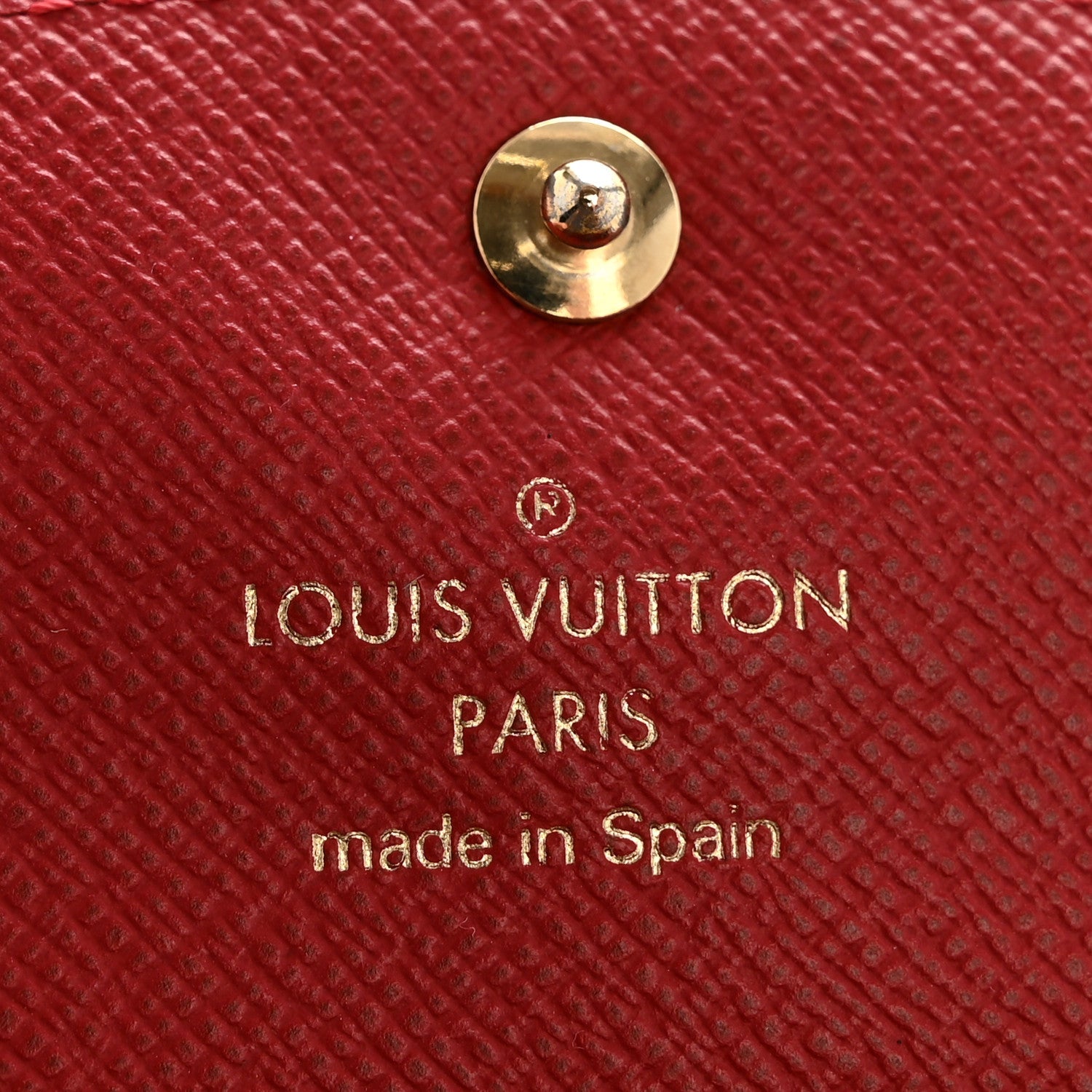 Louis Vuitton Damier Ebene Caissa Wallet Cherry