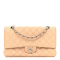 Chanel Caviar Quilted Medium Double Flap Beige