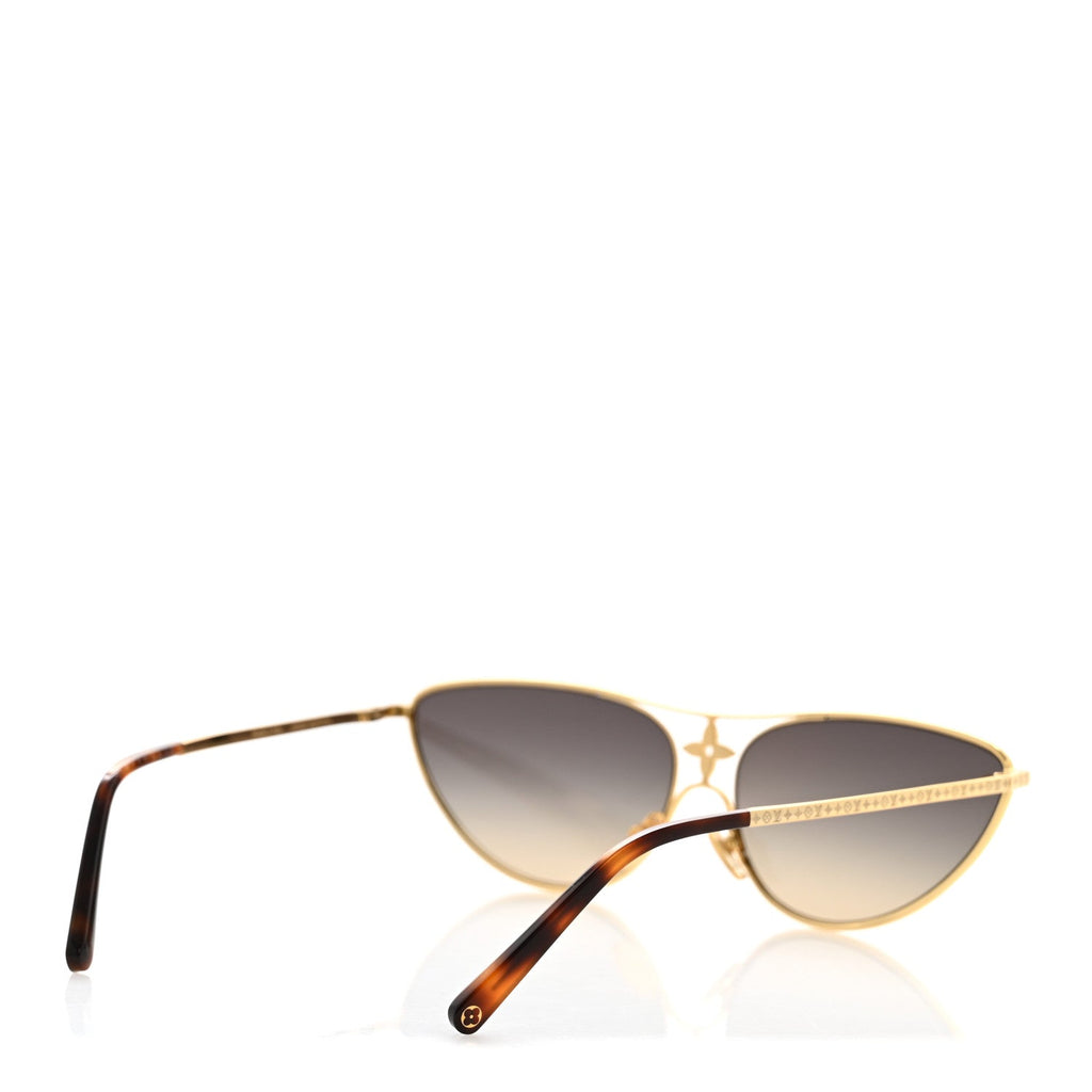 Louis Vuitton Metal LV Star Cat Eye Sunglasses Z1867U Gold