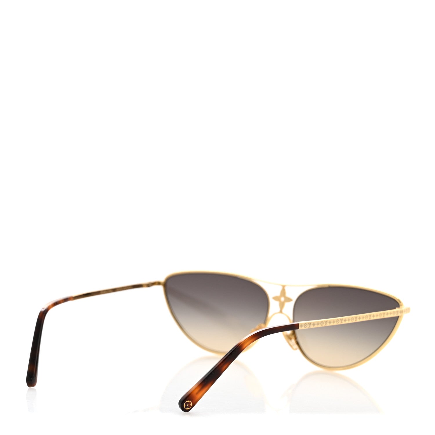 Louis Vuitton Metal LV Star Cat Eye Sunglasses Z1867U Gold