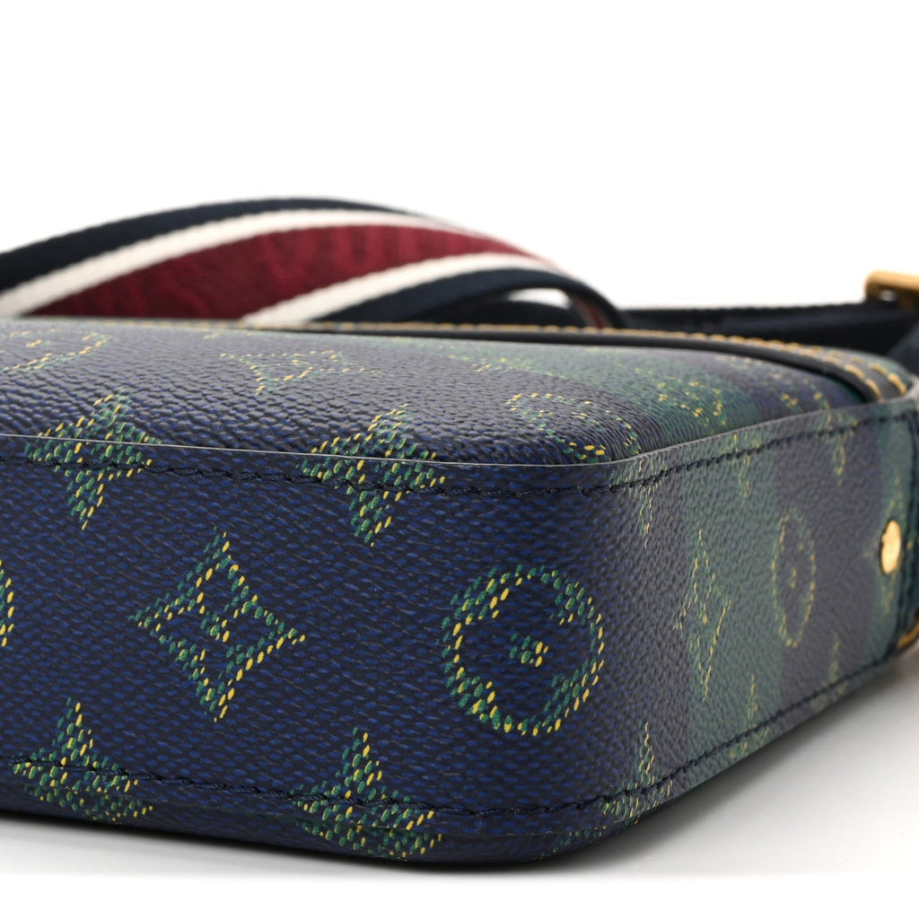 Louis Vuitton Monogram Heritage Stripes Trio Messenger Blue