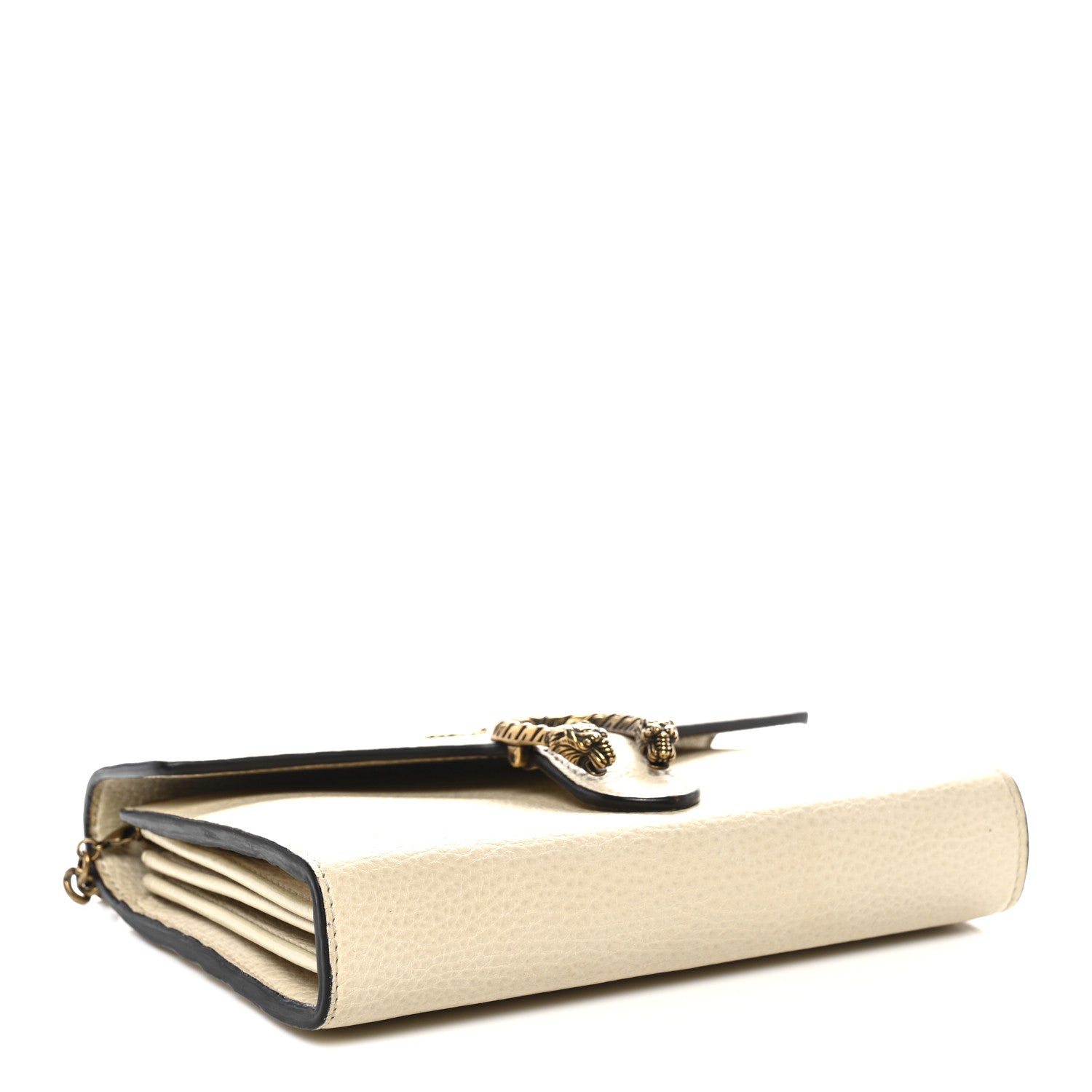 Gucci Calfskin Garden Dionysus Chain Wallet Off White