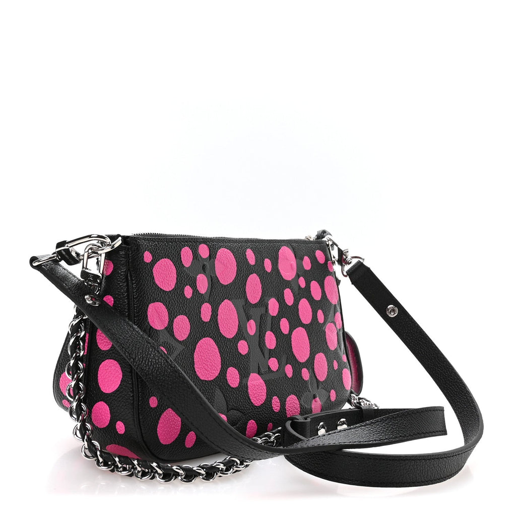 Louis Vuitton LV X YK Empreinte Multi Pochette Accessories Black Fuchsia