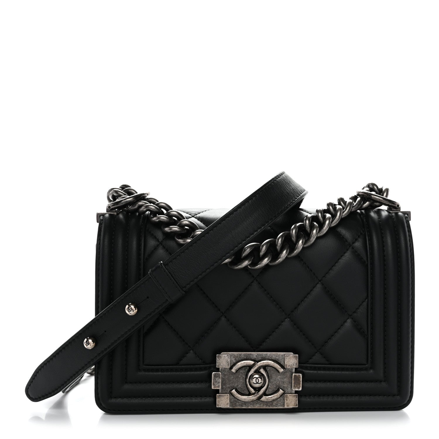 Chanel Calfskin Quilted Small Boy Flap Black