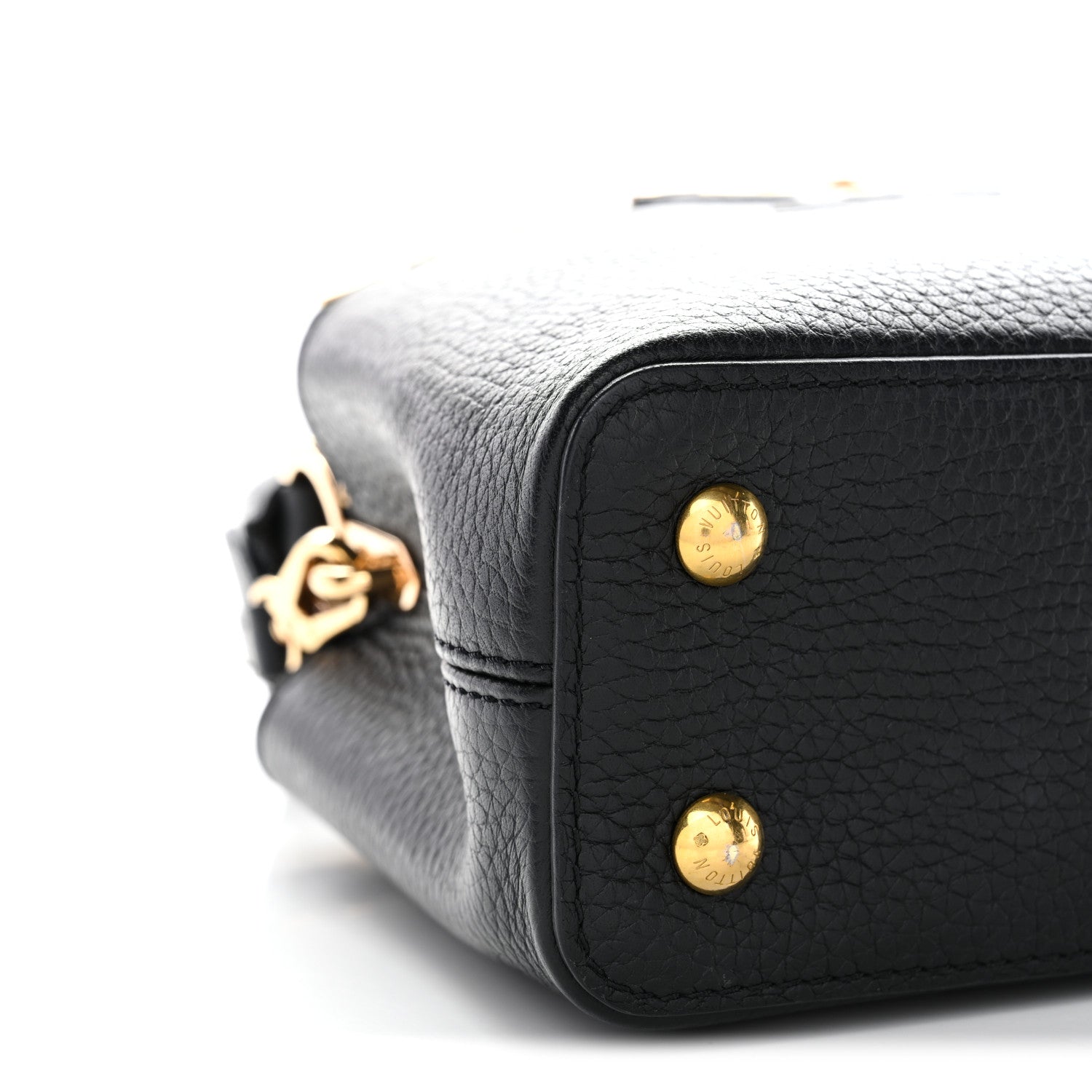 Louis Vuitton Taurillon Embellished Flower Crown Capucines Mini Black
