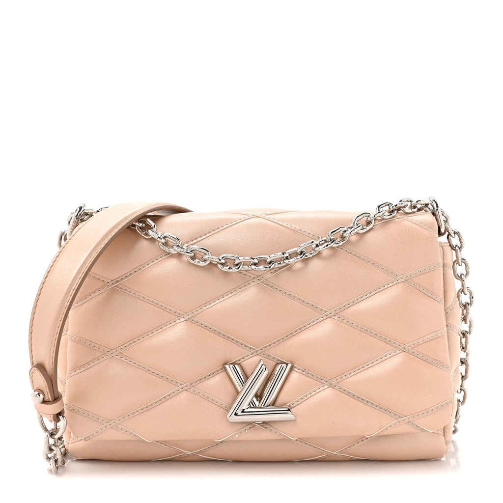 Louis Vuitton Lambskin Malletage GO-14 PM Champagne