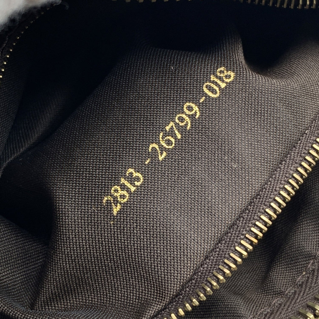 FENDI Brown Vinyl Crystal Canvas Mini Monogram Tote Bag Handbag