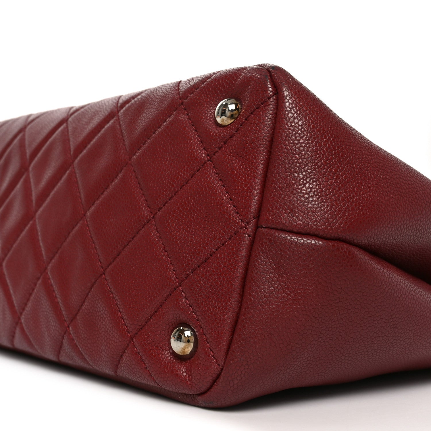 Chanel Caviar Quilted Large Timeless CC Soft Tote Dark Red