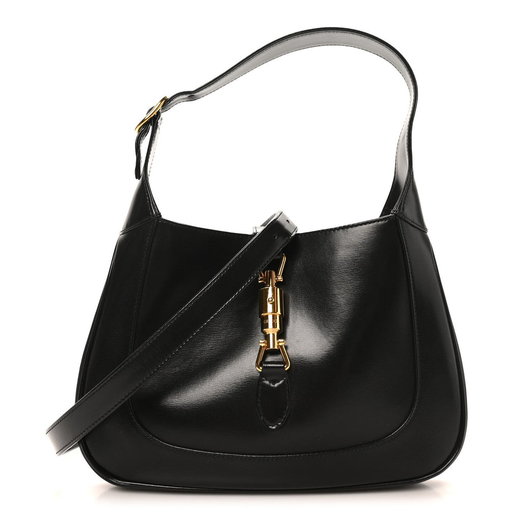 Gucci Boarded Dyana Lux Calfskin Small Jackie 1961 Hobo Black