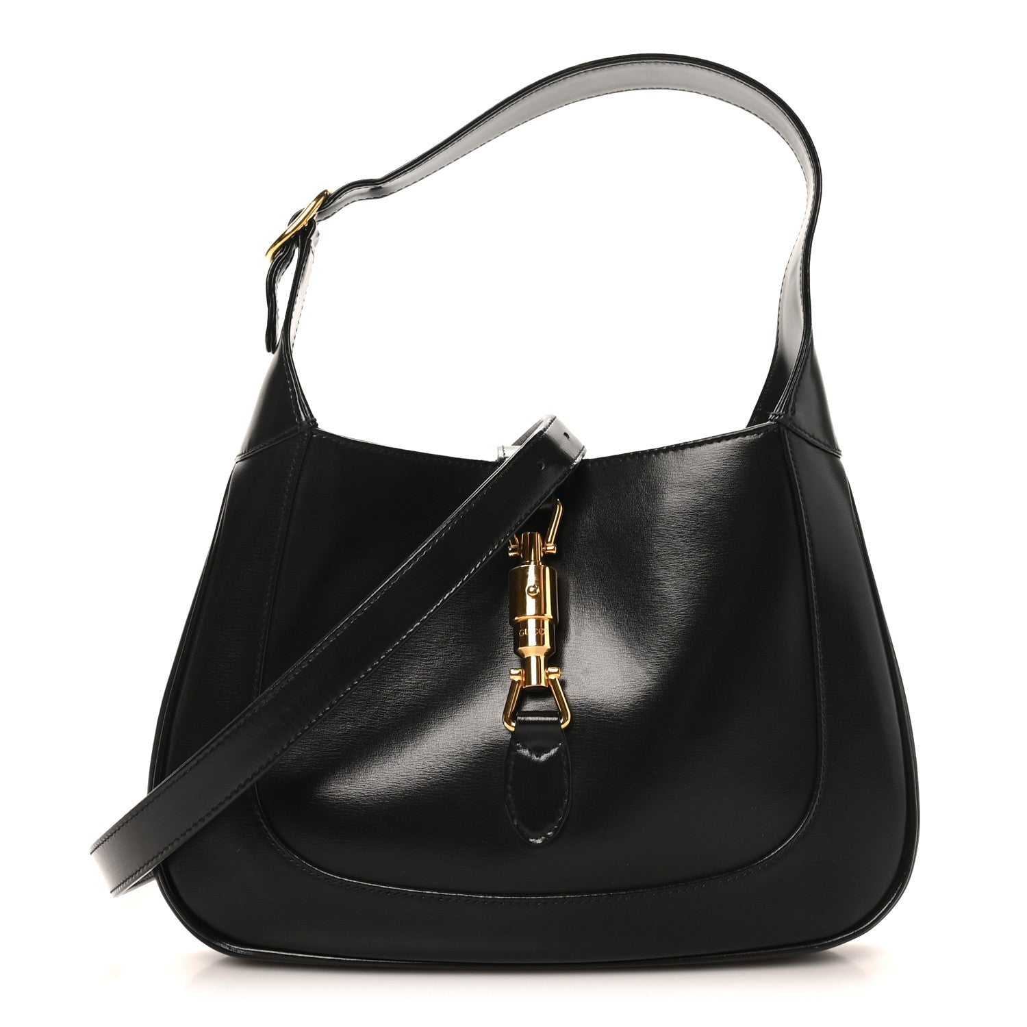 Gucci Boarded Dyana Lux Calfskin Small Jackie 1961 Hobo Black