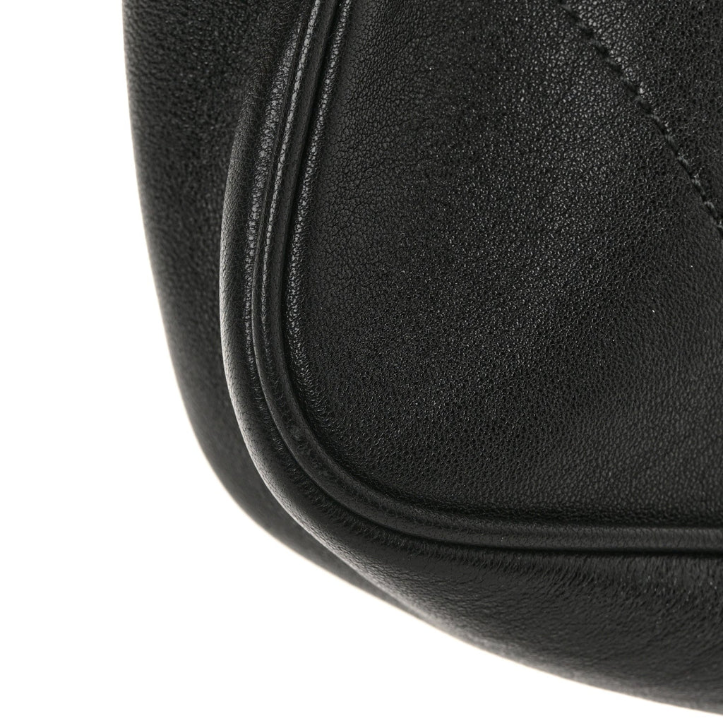 Gucci Goatskin Small GG Monochrome Aphrodite Shoulder Bag Black