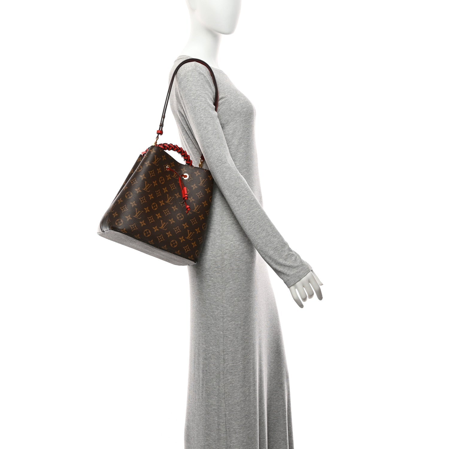Louis Vuitton Monogram Braided Neonoe Coquelicot