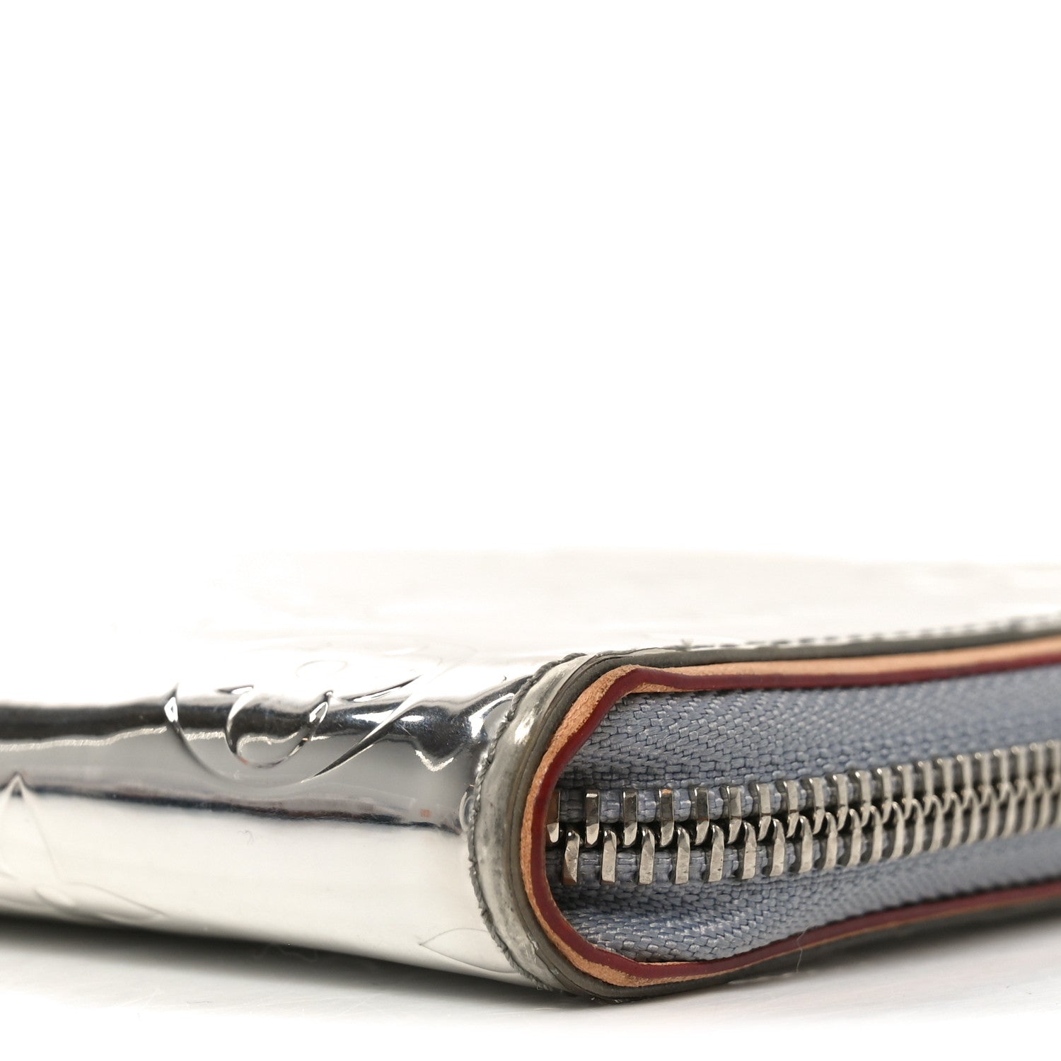 Louis Vuitton Monogram Mirror Zippy Wallet Silver